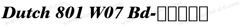 Dutch 801 W07 Bd字体转换